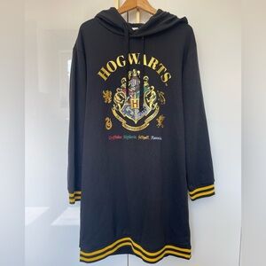 Harry Potter Hogwarts Crest Hoodie Dress XL Mad Engine